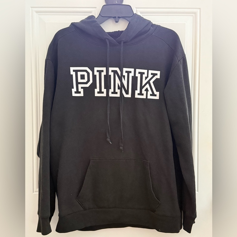 PINK Victoria's Secret Black Hoodie. Size Small.